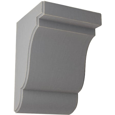 Ekena Millwork 5 1/4"W x 5"D x 7 1/2"H Bedford Wood Vintage Decor Bracket, Pebble Grey BKTWD05X05X08BEPG